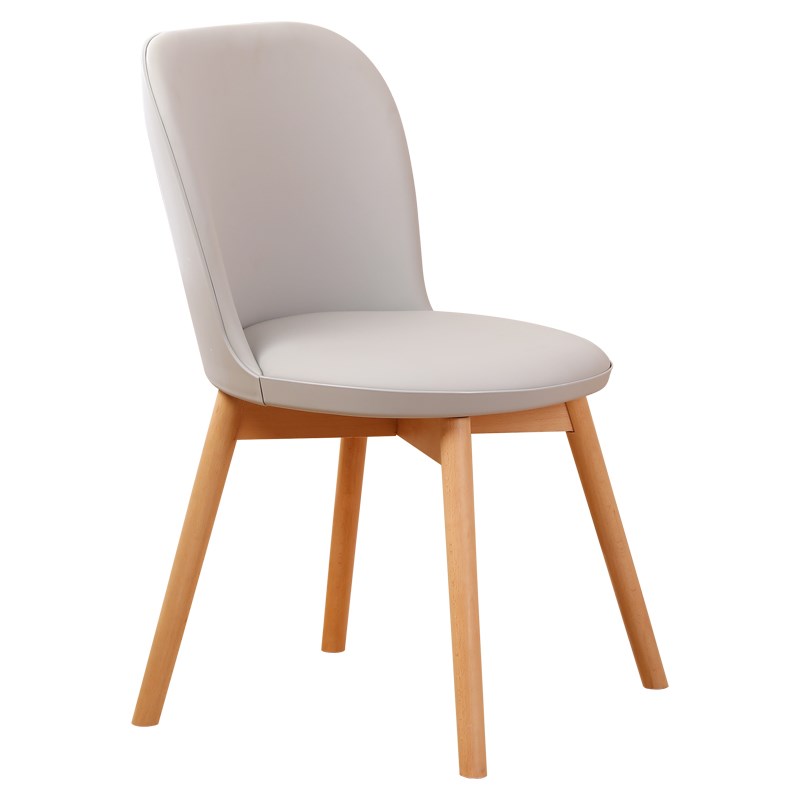 餐椅家用实木椅子北欧餐桌椅现A代简约舒服久坐原木靠背椅化妆凳