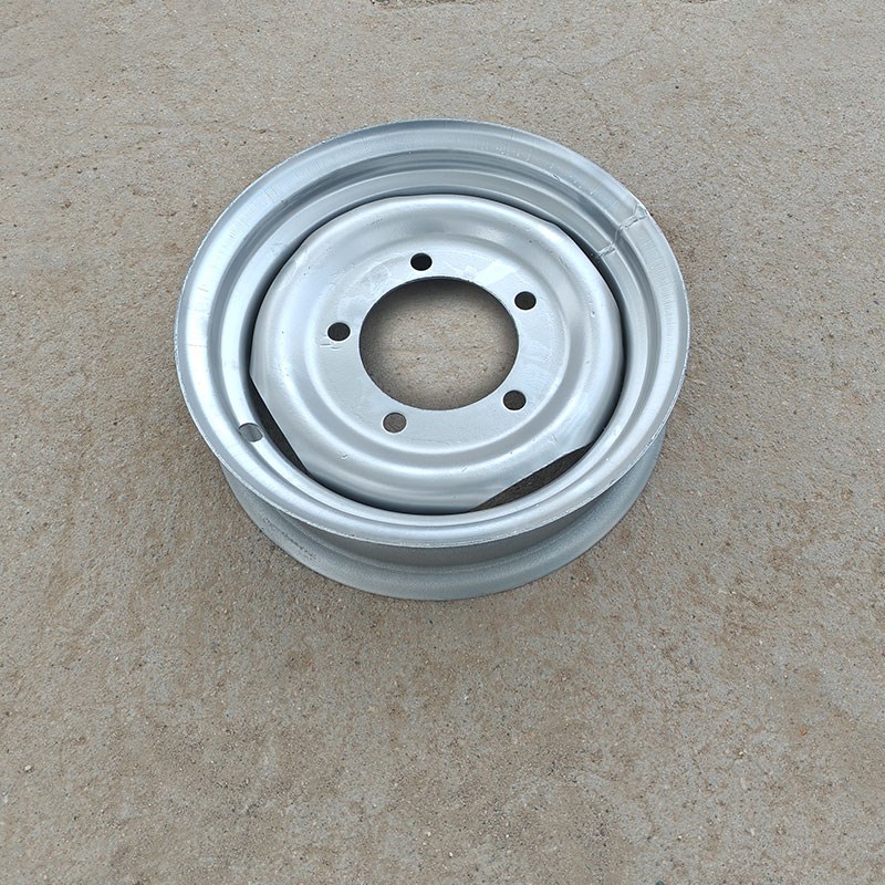 500-12轮胎里外带车圈 五孔钢圈一套J 农用拖拉机前轮法兰车轮胎