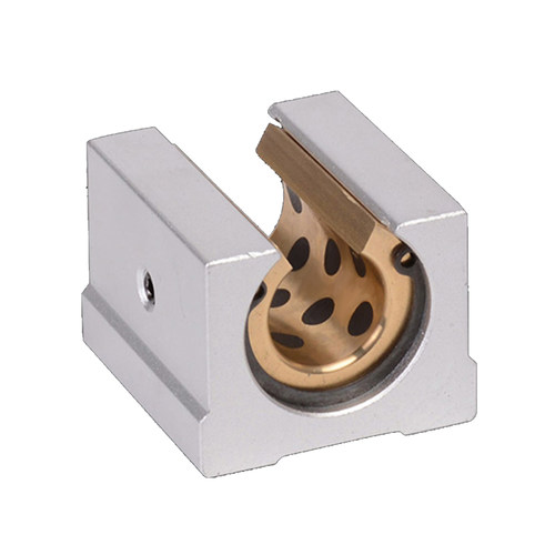 SBR直线导轨滑轨石墨铜套配套轴承防尘耐高温开口箱式滑V块 10-40