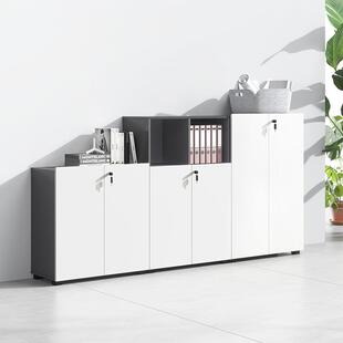 圣奥 办公室文件柜 木质资料柜 带锁矮柜 落地储物柜子 保密高柜