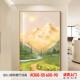 日照金山入户门玄关装 饰画奶油风山水画客厅挂画大气过道装 饰壁画