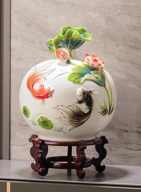 金玉满堂新中式客厅玄关电视柜角几家居装饰品新房高档大摆件乔迁