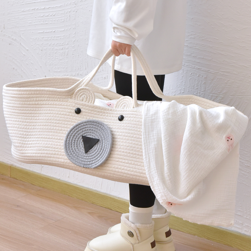 新生婴儿手提篮移动外出便携式0-12个月宝宝车载睡篮摇篮安全睡床