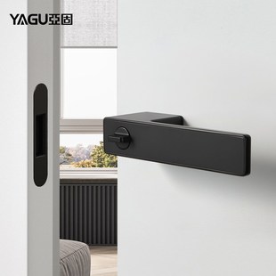 亚固隐形门锁室内卧室单边锁背景墙门隐藏暗锁单面暗装极简门锁