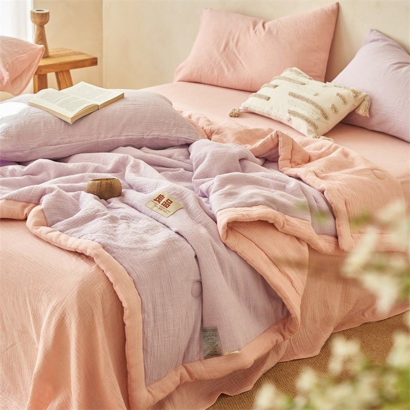 A类全棉纯棉皱皱纱夏凉被子单双人学生宿舍可机水洗春秋空调被芯4,床上用品,棉花被,淘宝优惠券,粉丝福利购,淘宝优惠卷