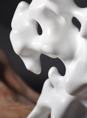 陶瓷太湖石小摆件手工山子创意书房笔架玄关茶席盆景W枯山水假山