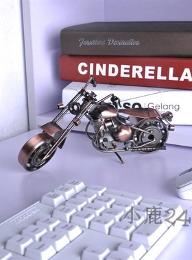 铁艺摩托车创意礼物金属车模型装饰品家居摆件工艺品中号摩托