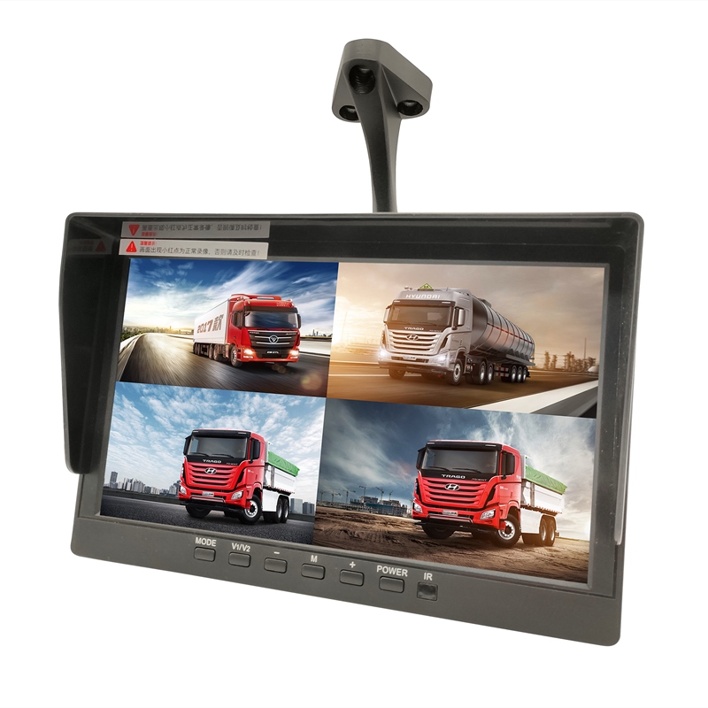 货车360四路监控行车记录仪五路高清10寸录像显示器一体机12V24V