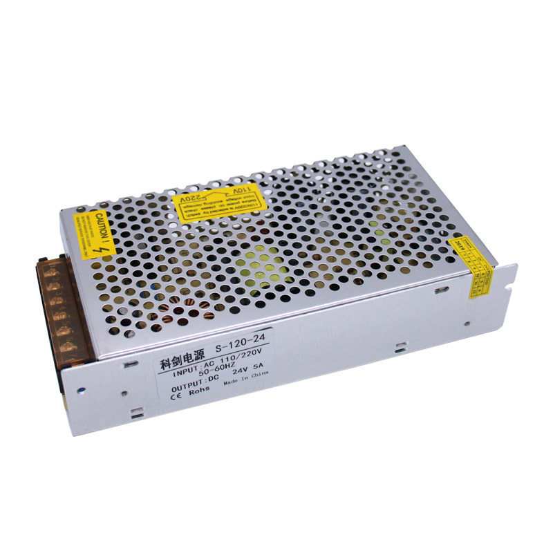 12V10A开关电源 S-120-24稳压直流监控LED250W150W200W集中供电