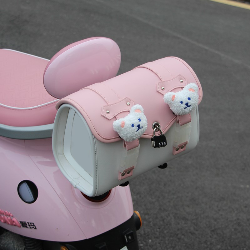 电动车后备箱包雅迪冠能r爱玛露娜小牛通用改装配件可爱复古靠背