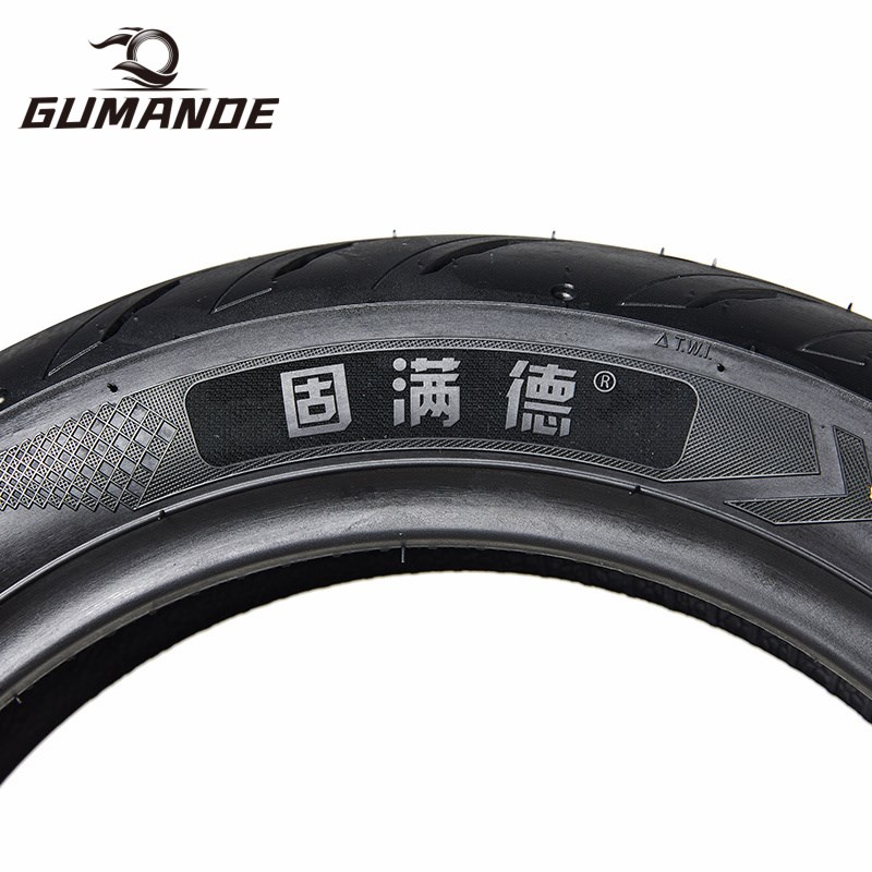 固满德电动车真空轮胎摩托踏板半热熔刀疤纹干地防滑高抓Y10寸12