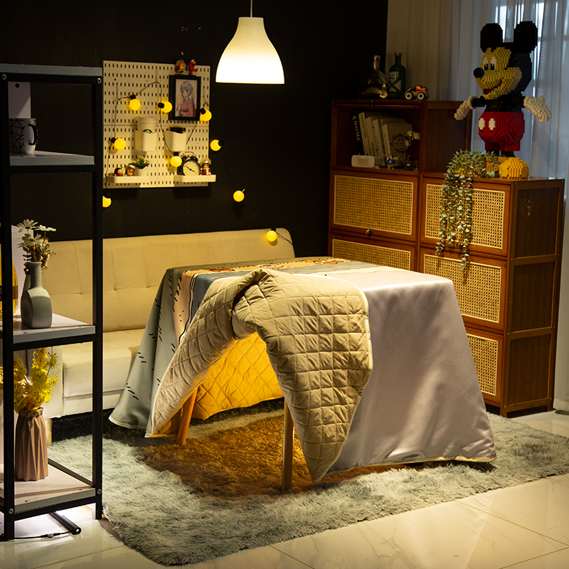 现货韩式小孩加厚桌布q烤火罩电炉罩新款茶几电暖炉罩家用方桌被