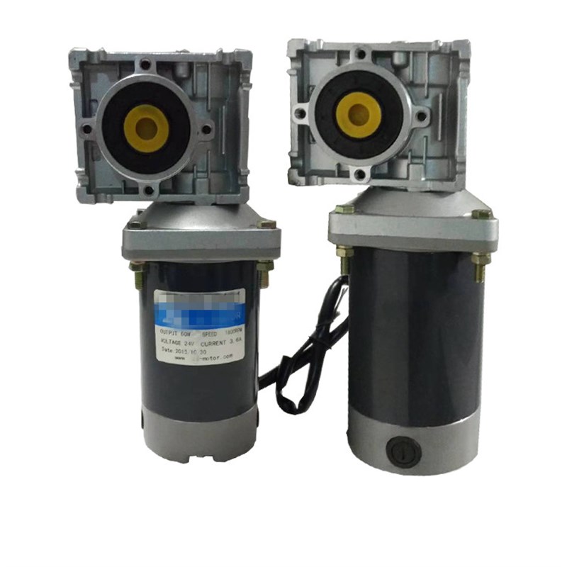 DC12v24v36vm48v220v伏无级调速直流电机RV涡轮减速机双轴有刷马