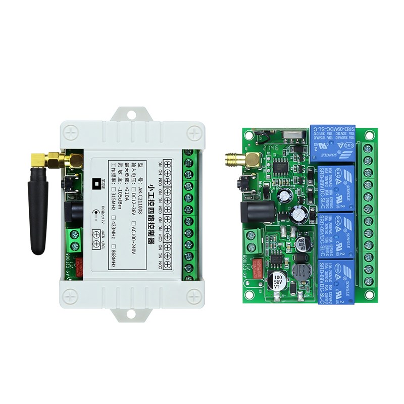 12V-36V 220V4路无线遥控B开关工业设备灯具升降器控制器电机正反