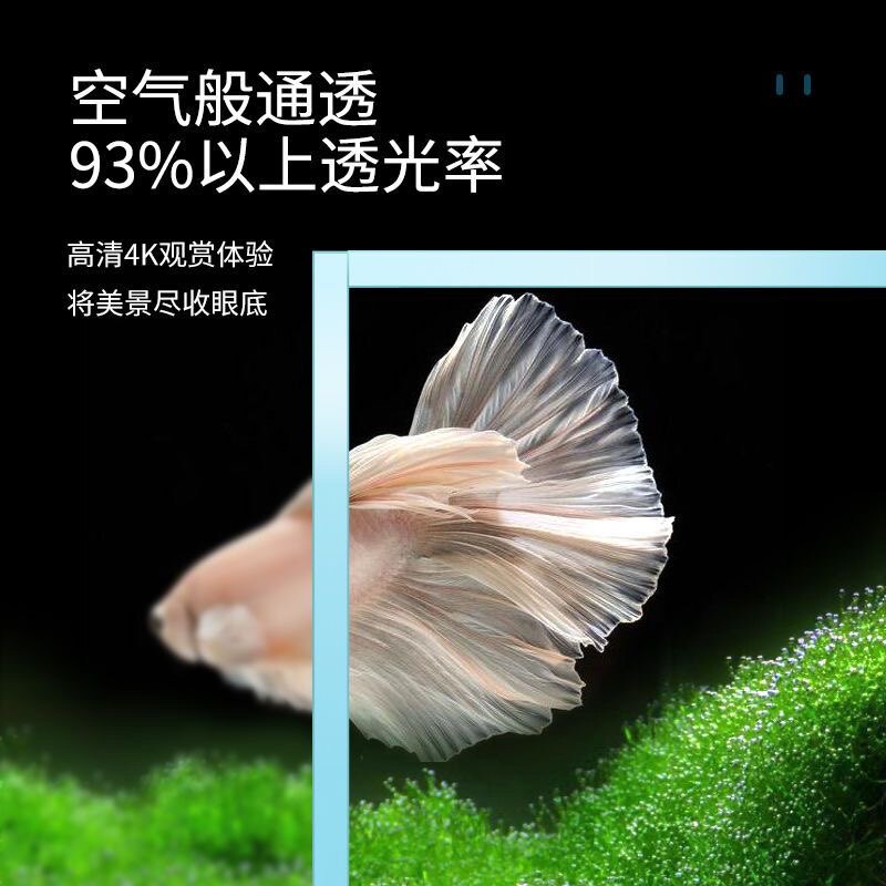 金晶超白玻璃鱼缸定制长方形大型小型裸缸客厅造景60cm80草缸龟缸