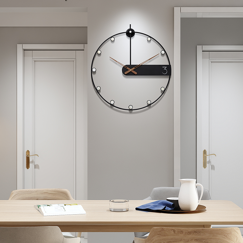轻奢挂钟静音简约石英钟大钟表客厅创意北欧式现代时尚家用时钟