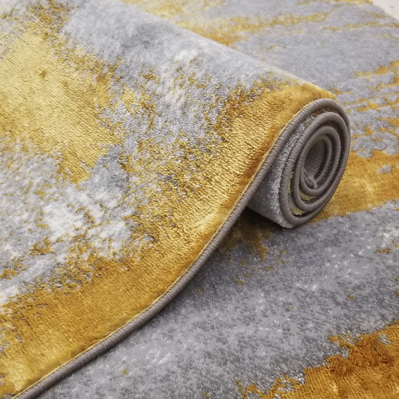 意式地毯客厅轻奢风沙发茶几毯现代简约北欧新中式高级浅灰色家用