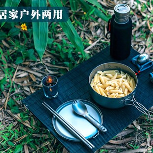 keith铠斯纯钛轻量便携带盖钛碗户外便当盒泡面碗钛餐具食堂饭盒