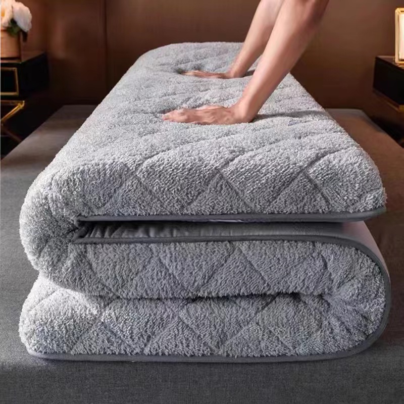 加厚榻榻米羊羔绒床垫q学生宿舍双人1 8米1 5m床褥子垫被