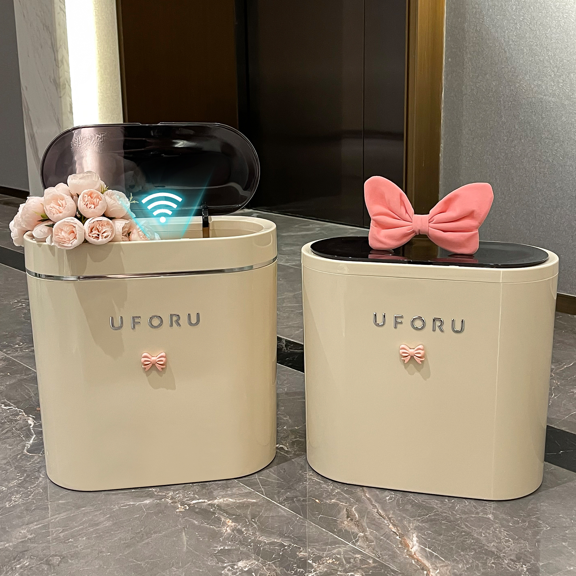 智能垃圾桶感应式家用全自动卫生间专用桶厕所电动有盖Z夹缝卫生