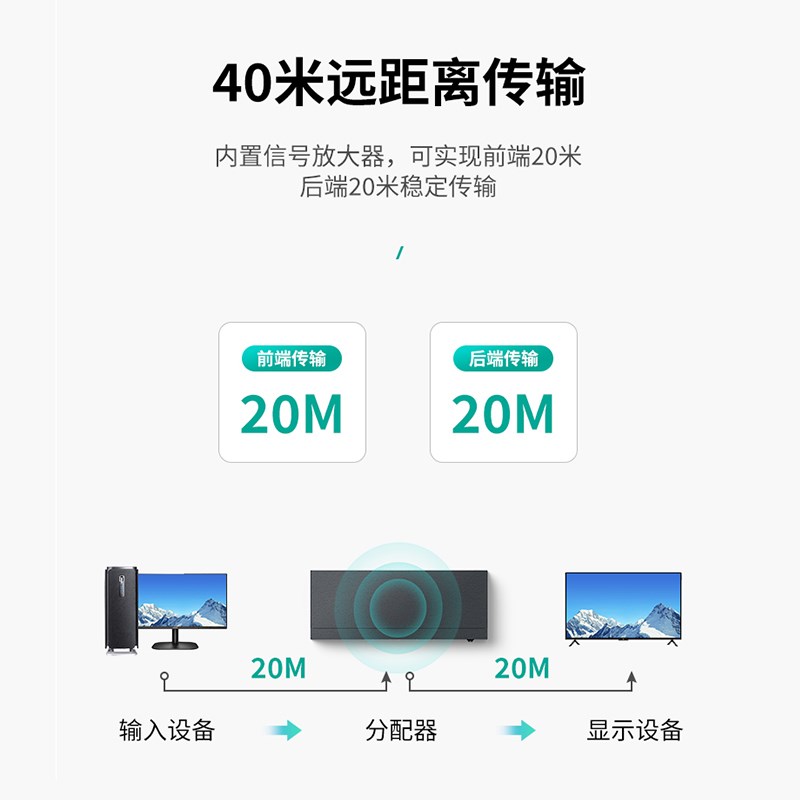 迈拓矩M-SP148高清DMI分配器一分八4K音视频电脑机顶盒笔记本监控