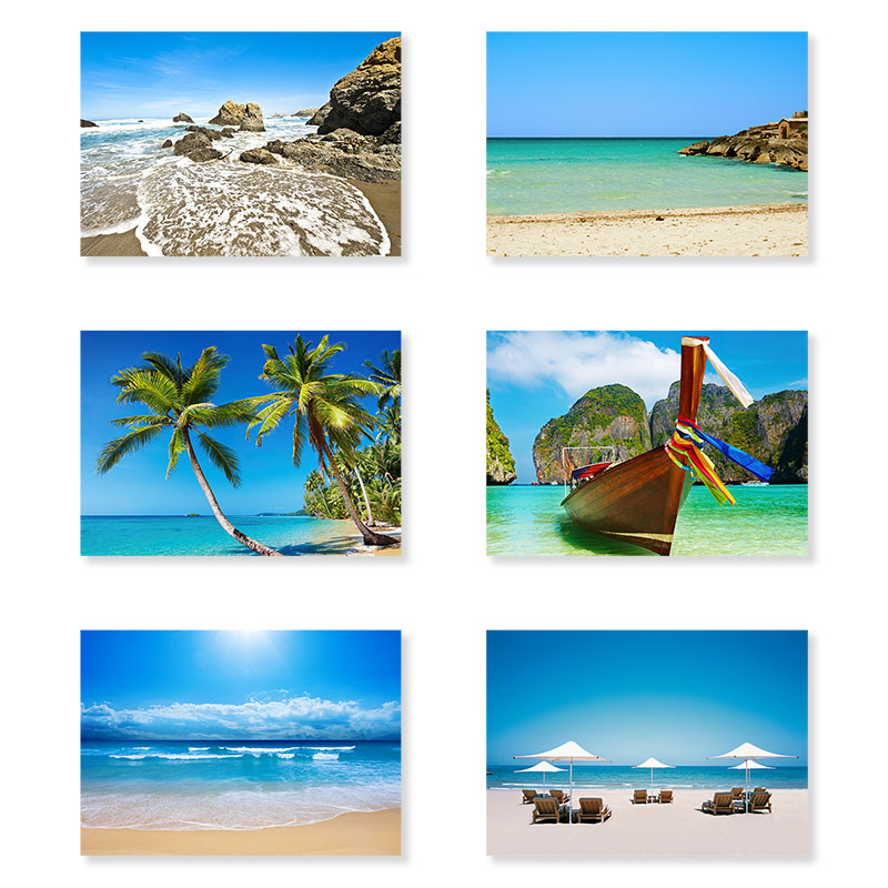 大海风景装饰画画地中海风格无框画画卧室床头饭厅饭厅走廊过道墙