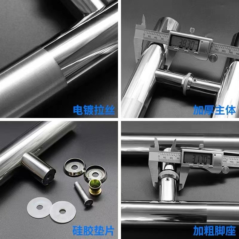 玻璃门拉手不锈钢把手加厚双开门对F装扶手钢化玻璃门无框门大拉