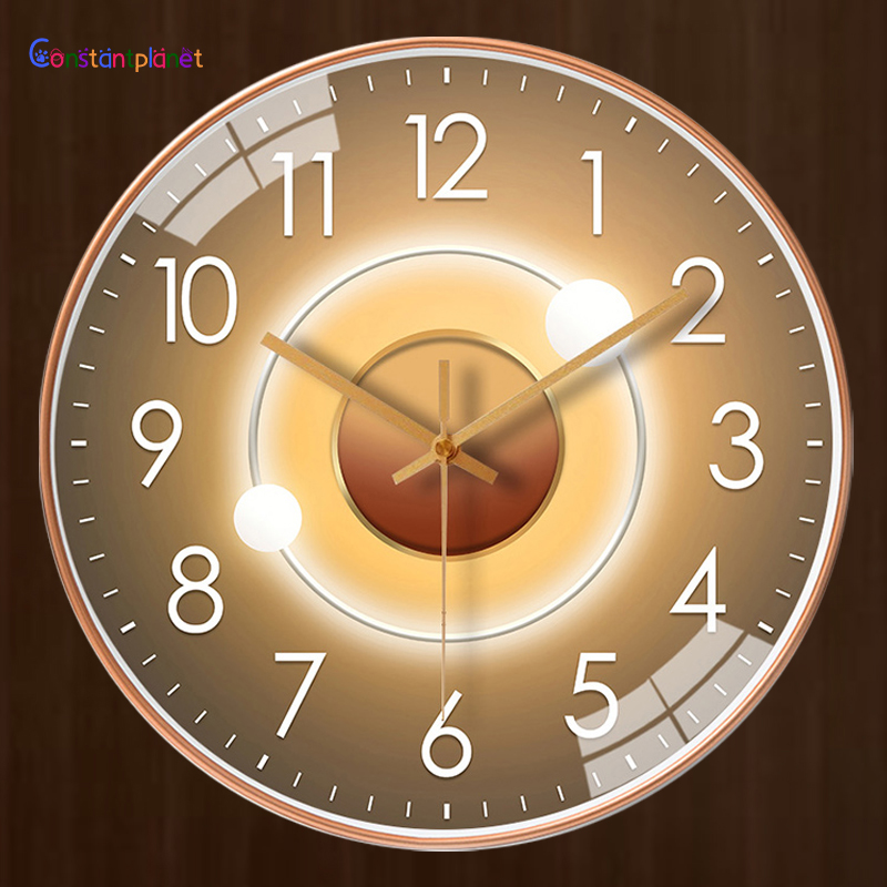 网红轻奢挂钟客厅家用时尚饭厅卧A室时钟表2023新款简约现代壁挂