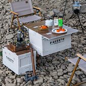 户外露营收纳箱折叠房车汽车整理箱车载后备箱桌板储物箱子小桌子