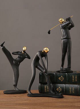 足球乒乓体育运动人物模型摆件创意家居客厅酒柜北欧W简约轻奢装