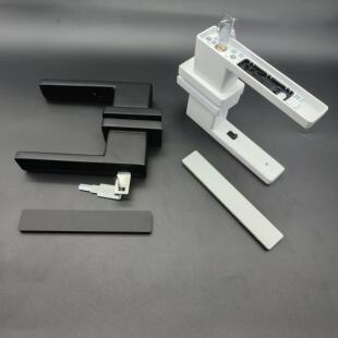 平开 门锁立帆极窄边框黑色16型材门把手带钥匙化妆室铝合金板手