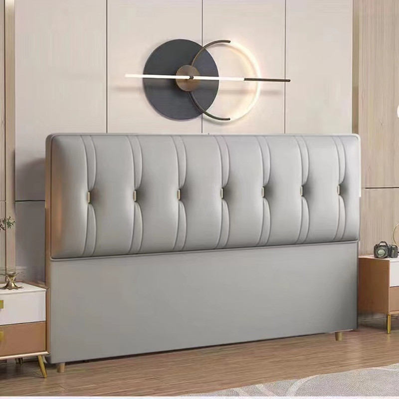 新款2023f单买卖实木软包床头板靠背板简约现代落地猫爪布公主床