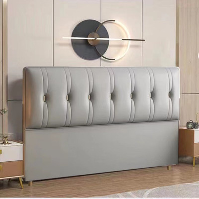 新款2023f单买卖实木软包床头板靠背板简约现代落地猫爪布公主床