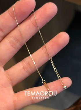 日系精致钛钢不掉色极细蛇骨金色素手链女款手环轻奢小众高级手饰