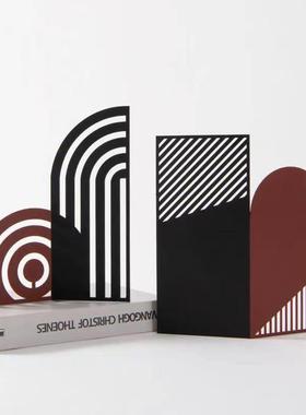 新中式极简金属几何屏风摆件桌面摆件客厅装饰品