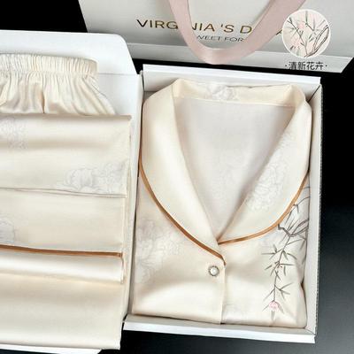 母亲节送妈妈礼物实用丝绸睡衣长袖送长辈婆婆丈母娘生日礼品盒装