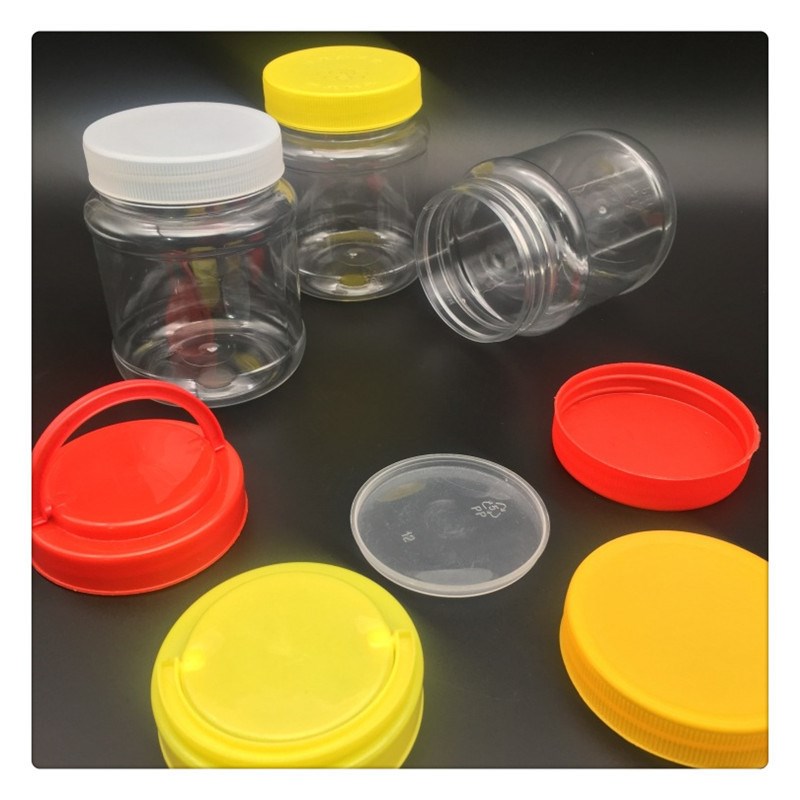 蜂蜜瓶500g 加厚带内盖一斤塑料瓶子干果瓶酱菜瓶芝麻酱瓶48个箱