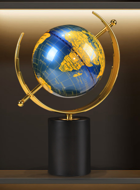现代轻奢装饰地球仪摆件酒柜办公室桌面玄关客厅创意高档家居饰品