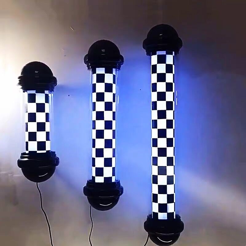 店转灯店ledj美发转灯挂墙户外防水发廊挂壁理发标志灯箱三角形