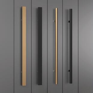 轻奢玻璃大门拉手会议室双开门拉手商铺酒店宴会厅推拉实木门把手