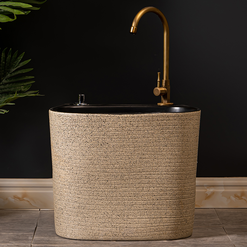 家用拖把池阳台i陶瓷卫生间洗地盆水池阳台墩布池室外台控拖布池3