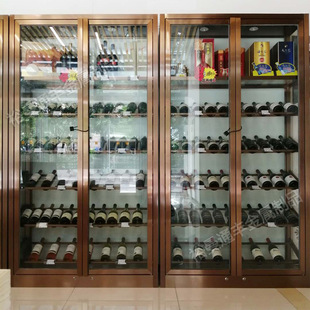 酒窖工程定制酒庄不锈钢玻璃门红酒柜展示柜红酒架酒柜酒庄定制