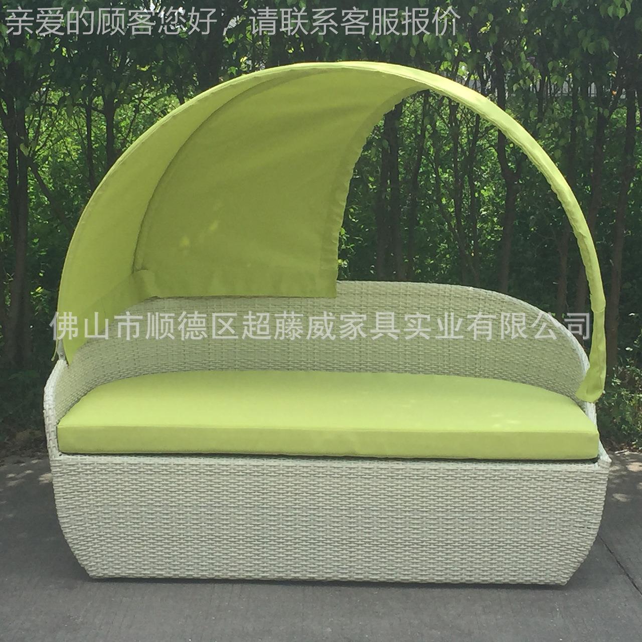 厂家外藤制编家具外藤户藤艺躺椅户FL013+FL圆床
