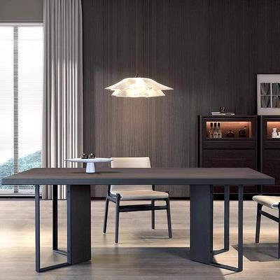 北欧实木会议桌轻奢高级感简约接待办公桌长桌子工作台简易电脑桌