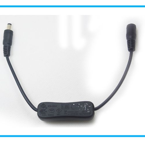 摄影补光灯LED开关线DC5.5*2.1公母插头延长线 带304开关电源监控