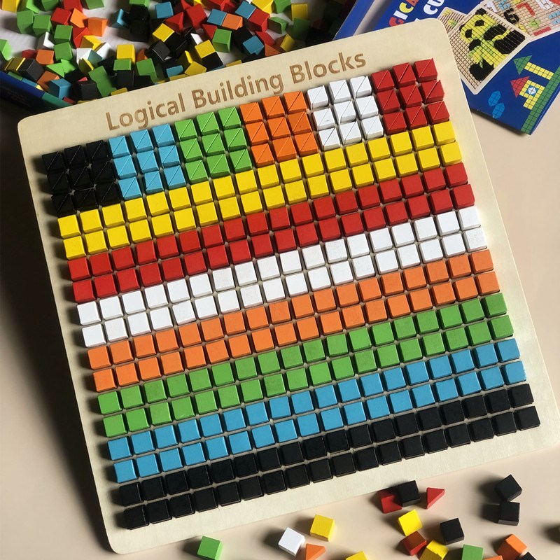 儿童蘑菇钉玩具拼插板积木宝宝早教益智力幼儿园智力开发创意拼图