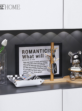 轻奢高档玄关钥匙k收纳摆件客厅餐边柜酒柜装饰品摆设乔迁新居礼