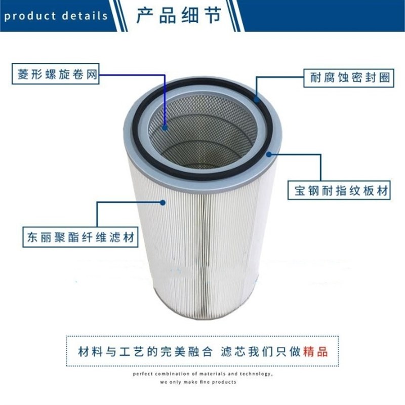 新款工业六耳快拆滤筒粉末除尘器喷砂抛丸机静电喷涂喷粉喷塑滤芯