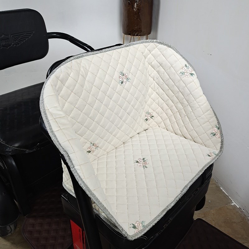 机洗防漏网电动三轮车坐垫套罩防座垫靠背一体防小孩物Z品掉落安