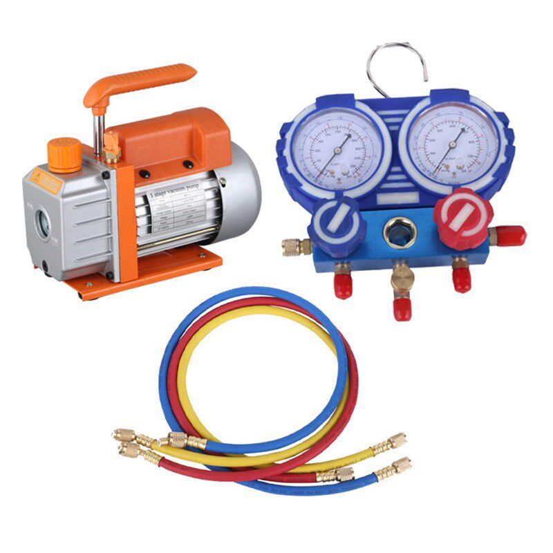 3CFM单级旋片抽真空泵 实验室泵  冷媒表组410A 配套使用